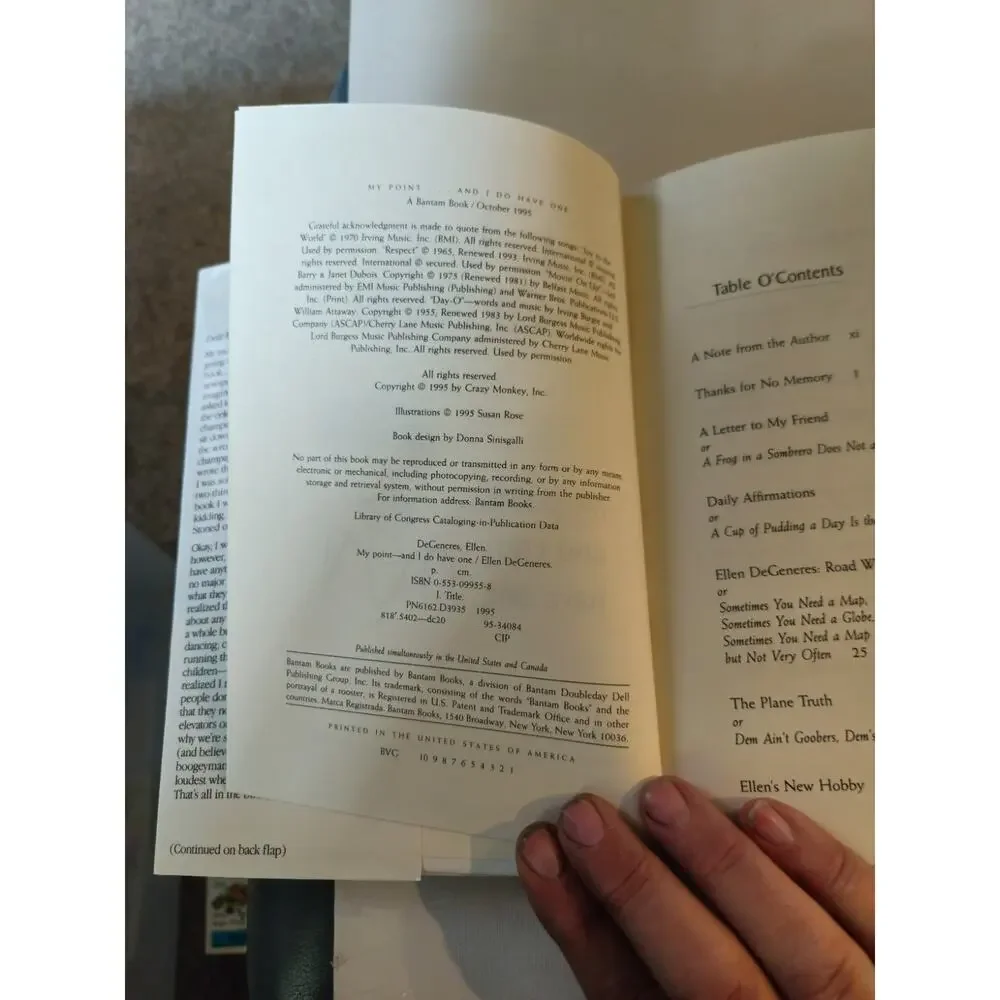 ELLEN DEGENERES My Point... And I Do Have One Hardcover 1995 Humor Biography
